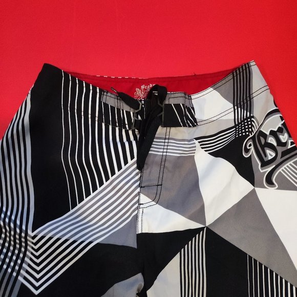 Brody board short grey black white men's size 30 - Picture 2 of 7